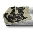 thumbnail image 3 of Inspirational Soft Flannel Fleece Blanket, Cat and Dog Silhouettes with Friendship Themed Phrase and Stars Grungy Display, Cozy Plush for Indoor and Outdoor Use, 50" x 70", Black Tan, by Ambesonne, 3 of 6
