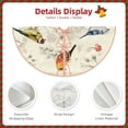 thumbnail image 4 of Daiia Little Birds Drawing Merry Christmas Tree Skirt , Xmas Large Lace-up Tree Skirt, Santa Snowflakes Rustic Home Decorations New Year Party Farmhouse Decor-30", 4 of 7