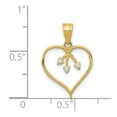 thumbnail image 4 of 14K Yellow Gold Charm Pendant Themed Flat Back Cubic Zirconia CZ Round Clear 20.4 mm 13.4, 4 of 4
