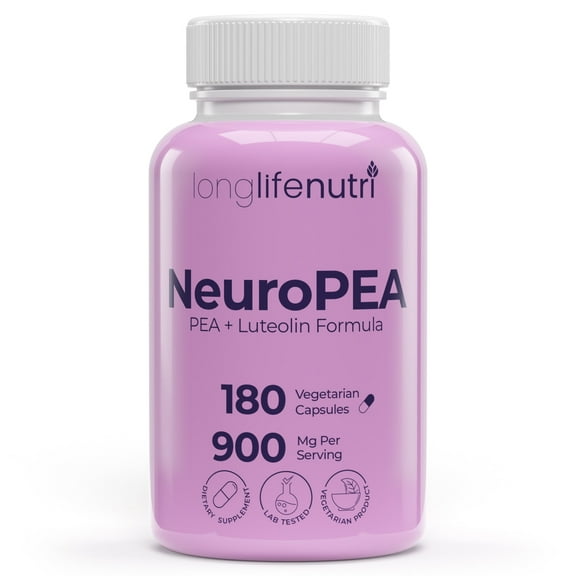LongLifeNutri NeuroPEA (Palmitoylethanolamide   Luteolin 800mg/100mg) - Supplement for Nerve Performance