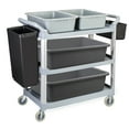 thumbnail image 6 of Yesdate 4 Packs 24 L Plastic Commercial Bus Box, Large Bus Tub, Utility Bus Tote, Grey, 6 of 6