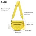 thumbnail image 3 of Dot Crossbody Bag, Purse for Women Bum Bag Fanny Packs Belt Bag Sling Bag with Shoulder Strap Durable Nylon Crossbody Bags,Yellow, 3 of 3