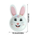 thumbnail image 3 of SLYNSHome - 10 Pcs - Easter Paper Plates Disposable Rabbit Dish Plates Decoration - 9.4 inch - Cute Bunny Plates Tableware for Home Easter Parties Wedding Decor, 3 of 8