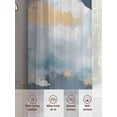 thumbnail image 6 of Abstract Cloud Effect Sheer Curtains 108 Inches Long 2 Panels Golden Green Marble Texture Light Filtering Semi Sheer Window Curtains Drapes for Bedroom Living Room 52"x108", 6 of 7
