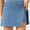 Blue, variant on Elvqul Summer Skirt for Women A-Line Mini Skirts Elastic Waisted Blue Solid Side Slits Womens Short Skirts