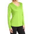 thumbnail image 4 of Mafoose Women's Long Sleeve Competitor V-Neck Tee Lime Shock Small, 4 of 5