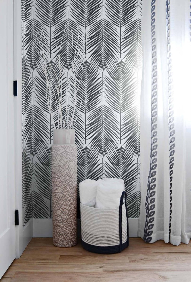NextWall Ebony Paradise Palm Peel and Stick Wallpaper