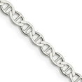 thumbnail image 4 of Diamond2Deal 925 Sterling Silver 4mm Flat Anchor Chain Necklace for Men 20", 4 of 6