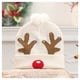 thumbnail image 4 of Cute White Elk Antlers Christmas Hat Light Up Color Flashing Led Winter Warm Knitted Beanie Christmas Gift For Xmas Party Decor, 4 of 5