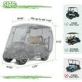 thumbnail image 2 of 10L0L Heavy Duty Golf Cart Cover 4 Passenger for Yamaha EZGO Club Car, 600D Waterproof Rain Cover, Golf Cart Accessories, Grey, 2 of 7