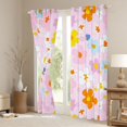 thumbnail image 3 of Feelyou Flower Floral Women Black Out Curtains, Pink Cherry Blossoms Curtains Pack of 2 (42x63 Each), Modern Fashion Style Bedroom Curtains, Curtains and Drapes Room Decor, 3 of 6