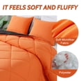 thumbnail image 3 of Juego de ropa de cama para cama individual Decroom ligero acolchado naranja y negro, 3 of 6