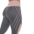 thumbnail image 4 of White Mark Women's High-Waist Reflective Piping Activewear Sports Leggings, 4 of 5