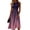 Dark Purple, variant on Women's Ombre Tunic Dress, Sleeveless Gradient A-Line Midi Dresses, Elegant Ruched High Waist Wedding Guest Cocktail Party Gown