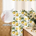 thumbnail image 2 of No Hook Shower Curtain with Built-in Rings - Vintage Lemon Summer Floral Washable Waterproof Fabric Bathroom Curtains for Hotel,Rentals, 72 X 78 Inch Long , Yellow Green White, 2 of 9