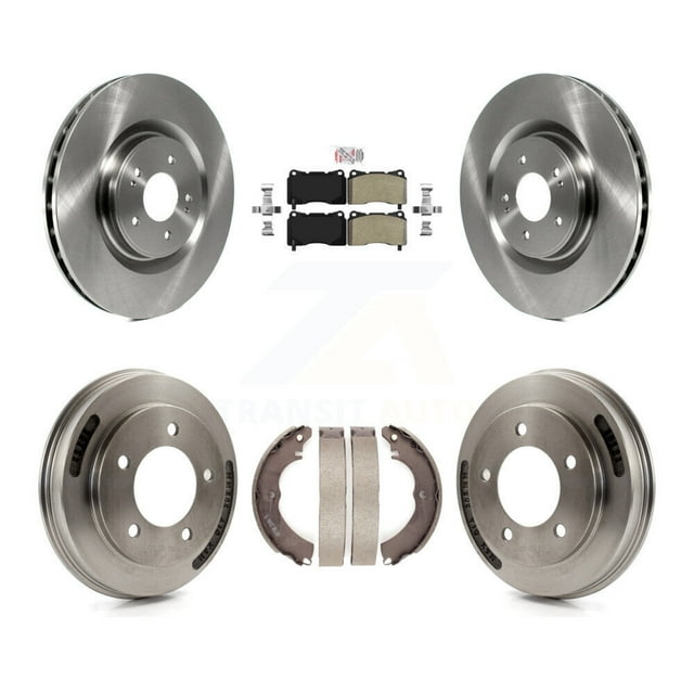 Transit Auto Front Rear Disc Brake Rotors Semi-Metallic Pads and Drum Kit for Car Mitsubishi Lancer K8A-107688
