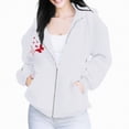 thumbnail image 2 of Towmus Women Cute Giaphics Full Zip Up Hoodie Cotton Jacket with Pockets Aesthetic Sweatshirt, 2 of 4