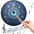 thumbnail image 3 of Instrumentos Curativos Percusión Tambor Mano 8 Pulgadas 11 Notas, 3 of 9