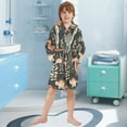 thumbnail image 5 of FORMRS Niños Bathrobe Unisex Hooded Robe Soft Plush Pajamas Sleepwear, Size 4-6T, Gray Dinosaur, 5 of 7