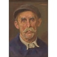 thumbnail image 2 of Milan Thomka Mitrovský 14x18 Gold Ornate Wood Frame and Double Matted Museum Art Print Titled - Portrait of a Worker (1925), 2 of 4