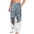 thumbnail image 2 of Balery Men'S Watercolor Winter Landscape For Christmas Pants,Sleepwear Pants,Pajama Pants,Pj Bottoms Drawstring And Pockets-Medium, 2 of 9