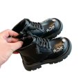 thumbnail image 5 of Willtoo Girls Floral Embroidery Platform Boots Kids Side Zipper Lace Up Ankle Boots Soft Sole Fashion Princess Short Booties, 5 of 5