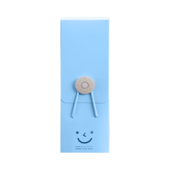 SPOORYYO Colored Plastic Pencil Box, Large Capacity Pencil Case,Smile Button Pencil Box Candy Color Cute Smiling Face Pencil Box