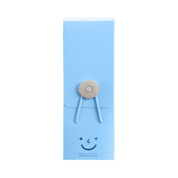 Caja de Lápices con Botón de Sonrisa, Color Caramelo, Linda Caja de Lápices con Cara Sonriente