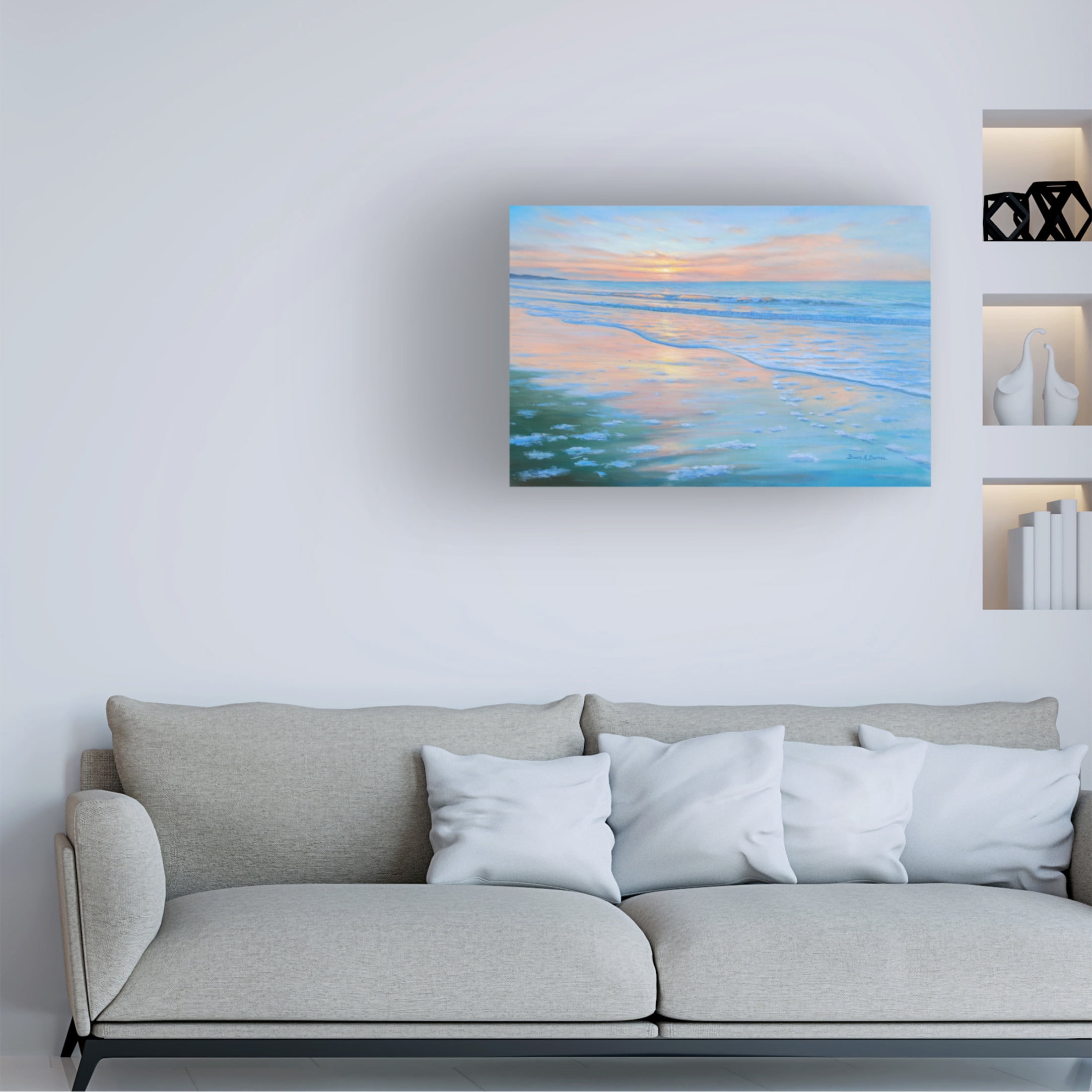 Canvas Wall Art - Bruce Dumas 'Whispering Waves II' Wall Art for Living Room, Bedroom, or Office Décor by Trademark Fine Art - 24 x 16 Inches