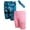 Blue Tie Dye/Pink, variant on Girls' Active Shorts - 2 Pack Performance Bermuda Bike Shorts with Headband