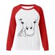 thumbnail image 2 of Gibobby Sudadera Mujer Moda Sudadera con capucha y cuello redondo con manga raglán estampada Fun Bull Headstock para mujer (Rojo, M), 2 of 5
