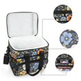 thumbnail image 6 of FORMRS Insulated Cooler Bag 24 Cans Capacity Soft Leakproof Lunch Box with Side Pockets, Navy Floral Pattern, 6 of 7