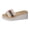 White, variant on Rokment Women's Platform Wedge Dress Slip on Sandals Boho Beach Summer Comfortable Memory Foam Chunky High Heels Walking Slides with Arch Support for Woman Black Size 6