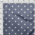 thumbnail image 3 of oneOone Velvet Dusty Blue Fabric Polka Sewing Craft Projects Fabric Prints By Yard 58 Inch Wide, 3 of 7