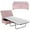 Pink, variant on Costway Modern Solid Wood Folding Beds with Ottoman, Grey