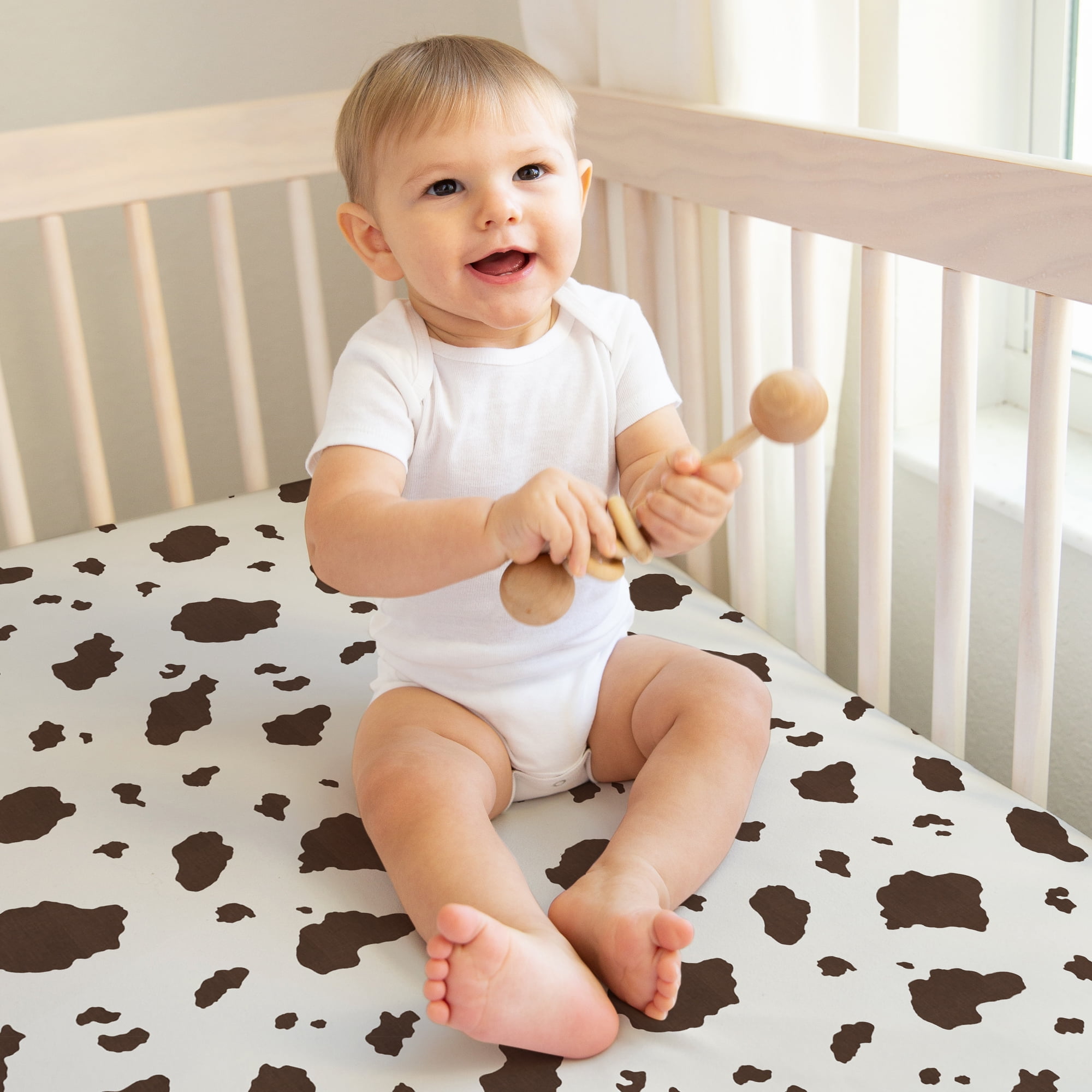 Sweet Jojo Designs Wild West Cowboy Brown Red Blue Fitted Crib Sheets 2 Piece Set