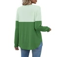 thumbnail image 6 of Enjoytime Womens Tops Fashion Patchwork V-Neck Button Down Shirts Business Casual Long Sleeve Blouses Fall Wnter Trendy Clothes 2025 Mint Green M, 6 of 7