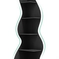 thumbnail image 3 of Demi Bonn 5-Tier Corner Bookcase, Wood Bookshelf Storage Organizer, 70" Tall Display Standing Shelf Unit for Bedroom, Living Room, Black, 3 of 5