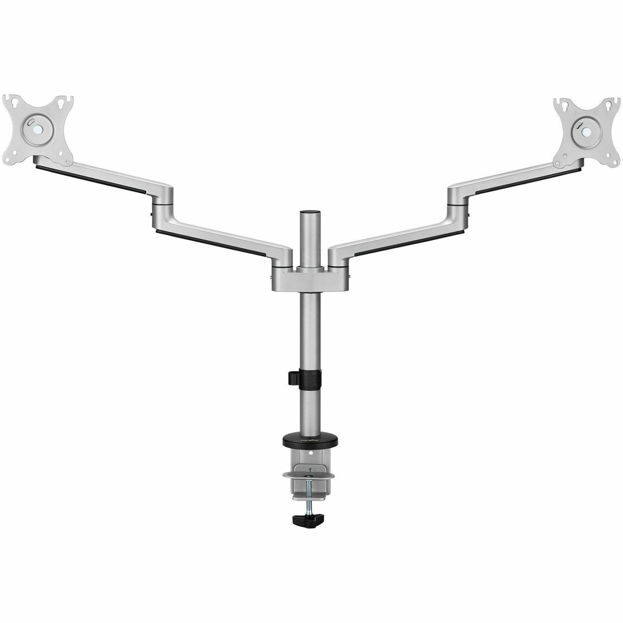 Rocstor Y10N019-S1 Ergoreach Ep14 Premium Aluminum Articulating Dual-screen Mount Supports Up To T