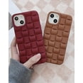 thumbnail image 5 of Compatible with iPhone 15 Case for Women/Girls, Cute 3D Laid Desgin Soft Silicone Shockproof Raised Bumper Corners Case for iPhone 15（Brown）, 5 of 14
