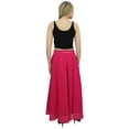thumbnail image 4 of Bimba Women's Magenta Maxi Skirt Gota Patti Design Drawstring Tassel Waist-S, 4 of 4