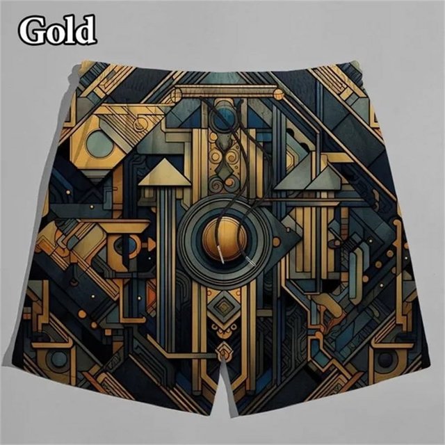 Machine Graphic Shorts Men Summer Beach Shorts 3D Printed Forward Board Trunks Swimsuit Homme 2024 Summer Homme Running Shorts
