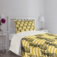 thumbnail image 3 of Ambesonne Fruits Quilted Bedspread Set 2 Pcs, Modern Pineapple Motif, Twin Size, Earth Yellow White, 3 of 5