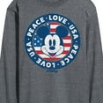 thumbnail image 3 of Disney - Mickey Peace Love USA - Men's Long Sleeve T-Shirt, 3 of 5