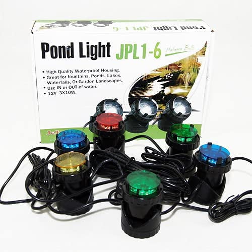 Jebao Submersible 6 pcs 12-Led Pond Lights for Underwater Fountain Pond Sensor 
