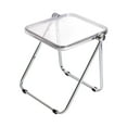 thumbnail image 2 of Mesa plegable con bandeja, mesa plegable pequeña, ahorra espacio, mesa auxiliar multifuncional pequeña para oficina, apartamento, hogar, dormitorio Transparente, 2 of 8