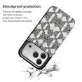 thumbnail image 2 of Geometric Diamond Pattern Leather Wallet Case for iPhone13 pro max Wallet Case Card Holder Flip, 2 of 8