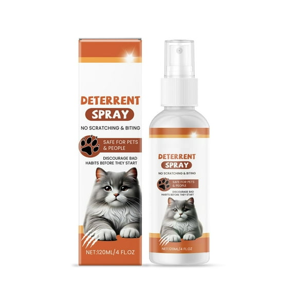 Cat Deterrent Sprays,120ML,Anti Pee & Anti Scratch Furniture & Anti Scratching Plants,Suit for Indoor & Outdoor,Establish Boundaries & Keep Cat Off,Indoor & Outdoor Use