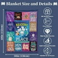thumbnail image 2 of Book Lovers Gift Throw Blanket, Soft Cozy Reading Plush Blanket Gifts for Book Lovers, Warm Books Flannel Fluffy Blanket for Reader Bookworm Teen Girls Women Birthday Graduation Gifts, 60x50 In, 2 of 5