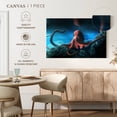 thumbnail image 3 of Elephant Stock Adult Octopus Wall Art - Horizontal Canvas Wall Art - Living Room Wall Decor - Animal Canvas - Black And Teal Decor - 12" x 8", 3 of 3